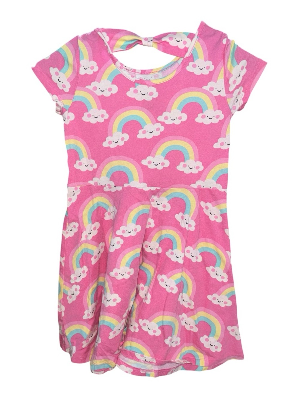 The Children's Place Pink Rainbow Cloud Dress